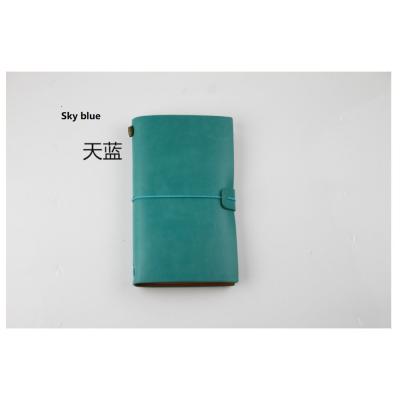 China custom leather classic a6 notebook quilting spiral PU saddle notebook match pen travelers notebook accessories for students for sale