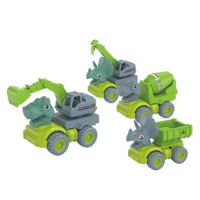 China Vehicles Toys King World New Arrival Kids Educational Children's Construction Engineering Vehicles Dinosaur Plastic Truck Toy for sale