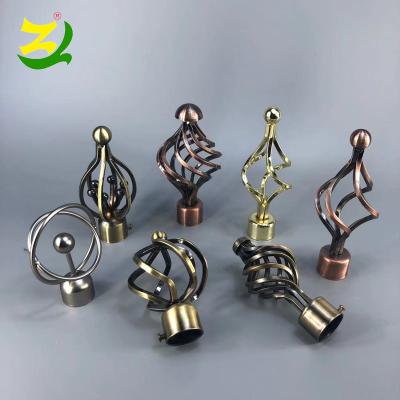 China ZELUAN Rustic Factory Direct Wholesale Classic Rod Finial Socket Mounts for sale