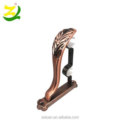 China ZELUAN Minimalist Fashion Interior Luxury High Quality Single and Double Curtain Rod Bracket for sale