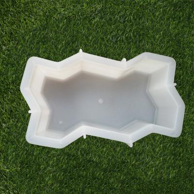 China Road Interlocking Tiles Rubber Plastic Paver Mould 25*25*4.5cm Size for sale