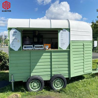 China Custom Van Food Rack Vegetable Processing Plant Hot Dog Trailer Supply Fast Food Carts Mobile Canteen For Sale Horse Food Truck Trailer for sale