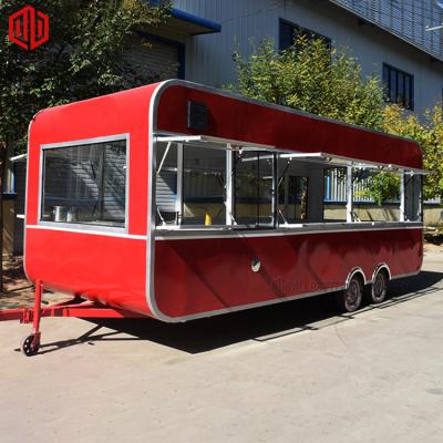 China Custom Mobile Van Food Truck Van Food Truck Trailer Hot Ice Cream Coffee Truck Vending Cart Mobile Vegetables Processing Plant Coffee Food Fast Food Trailer for sale