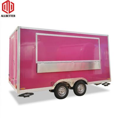 China New Design Vegetable Processing Plant Cheap Mobile Food Truck Trailer Mobile Hot Dog Trailer Food Van Cart For Sale Food Rack for sale