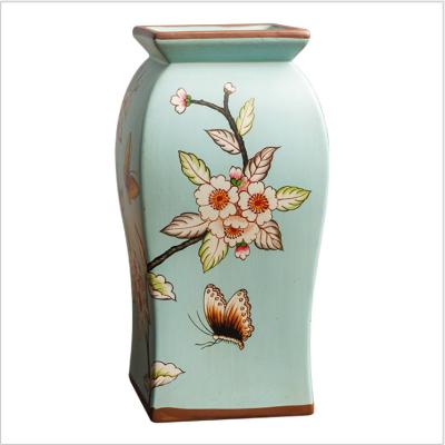 China New Retro Chinese Style Eco-friendly Creative Home Study Ceramic Porch Living Room Vase Decoration Soft Decoration for sale