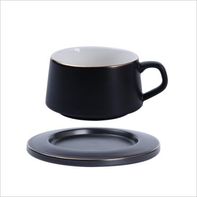 China Disposable Modern Style White Coffee Mug Cup Milk Black Tea And Breakfast Dish With Gift Box And Spoon for sale