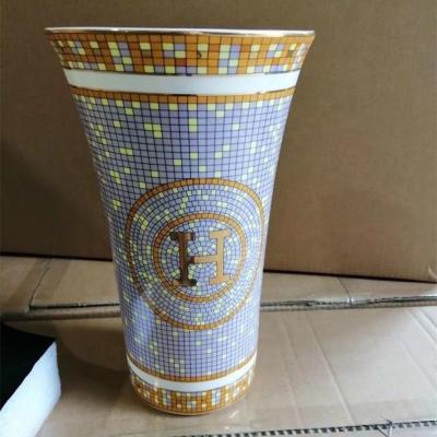 China Europe Style Porcelain Vase Gold H China Ornament Vase Mosaic Flower Arrangement for sale