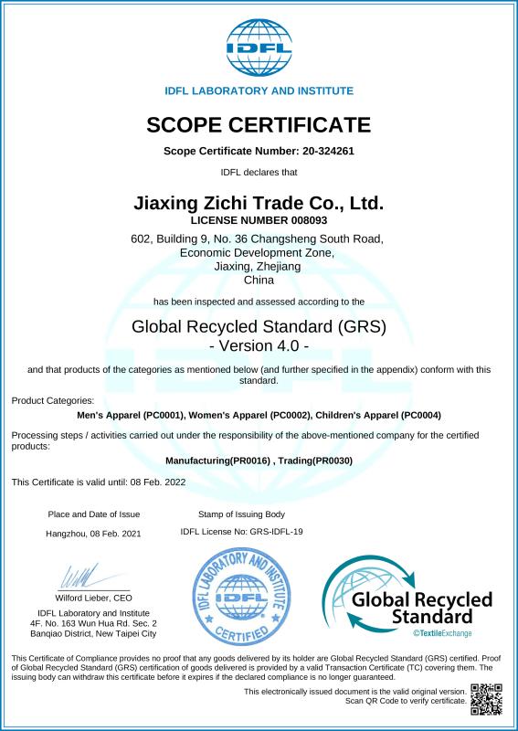 GRS - Jiaxing Zichi Trade Co., Ltd.