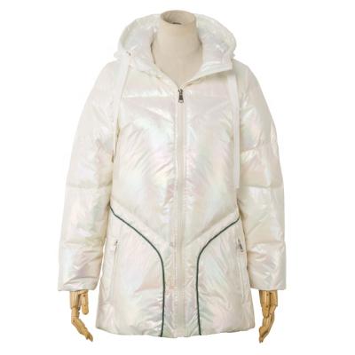 China Fashion Viable Shiny Winter Coat Women Short Stripper Down Jacket for sale