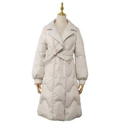 China Sustainable Branded Winter Coats Lightweight Ladies Long Down Jackets for sale