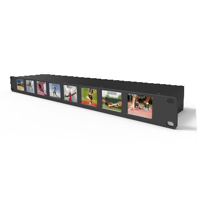 China 1RU Rack Mount Broadcast Monitor LILLIPUT 8*2 Inch 1 Drawer for SDI I/O for Video Wall and Audio and Video Monitor for sale