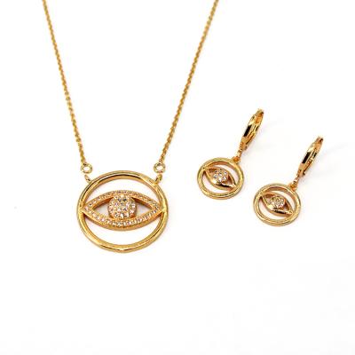 China ALLOY skin friendly brass earring necklace jewelry set,cheap price high quality 18k gold plated jewelry sets women for sale