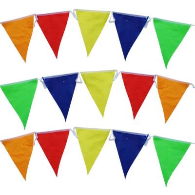 China Sports Club Triangle Shape String Flag Banner Decorations Hanging Pennant Flag for sale