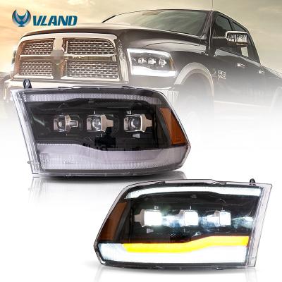 China Auto Lamp VLAND Full LED Headlights From Factory With Dynamic Turn Signal Head Lights 2019 Up Car Auto Lamp For Dodge Ram 1500 Head Lamp for sale