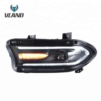 China Automobile Lamp VLAND Factory Manufacture LED Headlight For Dodge Charger 2015-UP With Turn Signal Head Light High Quality Head Lamp for sale