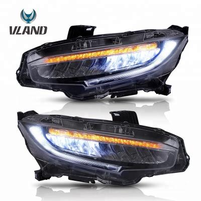 China VLAND Automotive Industry LED Headlight For Civic Car 2016-UP Full LED Head Lamp Assembly for sale