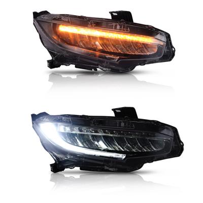 China PMMA+ABS+Aluminum Vland Full LED Projectors Modified Headlights For 4 Door Sedan Civic 10th 2016-2018 For Honda Civic Head Lamp Police Accessories for sale