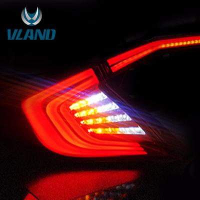 China Spoiler Running Light Vland 2 Led Light Guides Tail Lamp Assembly For 2017 Civic Car Spoiler Lighting Rear Parts for sale