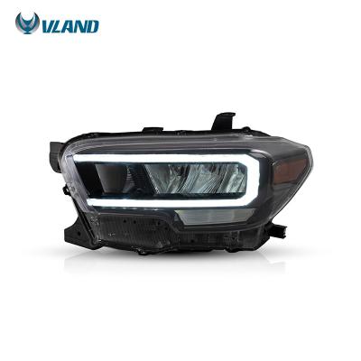 China PC+ABS VLAND Wholesale Full LED Front Light 2015 2016 Headlight Main Lamps 2017-2020 For Toyota Tacoma for sale