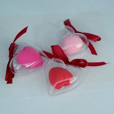 China High Quality Washable Custom Heart Shape Beauty Egg Sponge Blender Cosmetic Private Label Make Up Powder Puff for sale