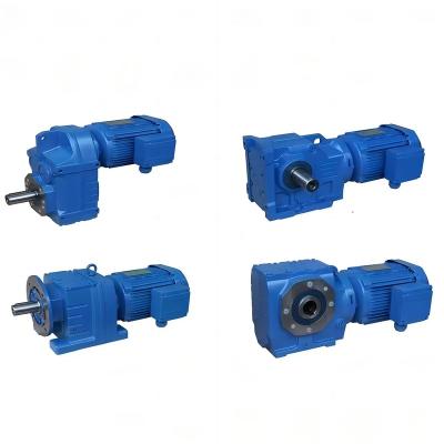 China Hotels R F K S Gear Transmission AC Shaft Parallel Motor Worm Electric Bevel Gear Reducer Helical Reduction Motor for sale