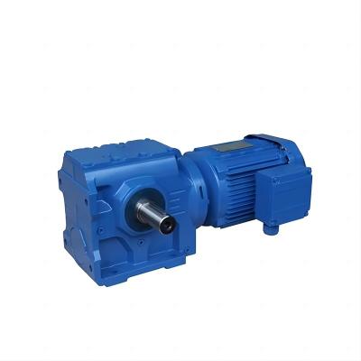 China S Series 0.12kw - 22kw 220v 380v Helical Reduction Gearbox Worm Gearbox Hotels Helical Motor for sale