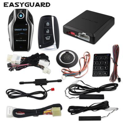 China Passive Keyless Car Alarm System Easyguard PKE Entry Remote Starter With LCD Key CAN CAR Plug & Play Fit For Hyundai for sale