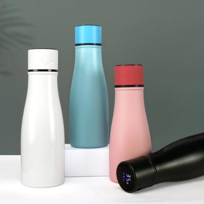 China LED Light Stainless Steel Sustainable Eco-Friendly Smart Water Bottle Insulated Vacuum Water Bottle Tumbler Flask Customer Accept Te koop