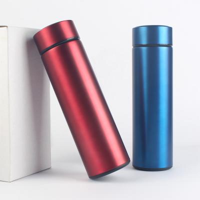 China 500Ml Business Temperature Display Insulation Bottle Thermos Mug Smart Led Smart Stainless Steel Bottle for sale