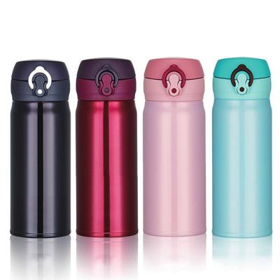 China Viable Wholesale Stainless Steel Vacuum Flask Thermos 350ML With One Touch Flip Open Lid en venta