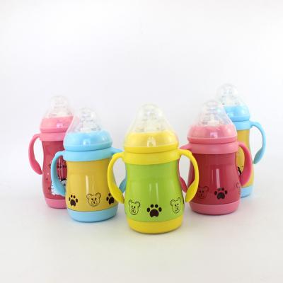 China BPA Free 2020 New Stainless Steel Robot Shape Water Feeding Bottle For Baby for sale