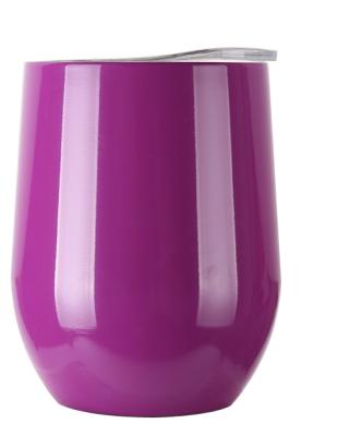 China 12 Ounce Sustainable Stemless Stainless Steel Wine Glass, Unbreakable Double Wall Vacuum Insulated Tumbler Wine Cup With Lid zu verkaufen