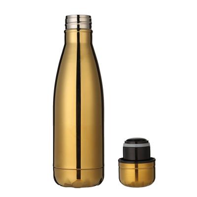 Китай Cola Shape Double Wall Stainless Steel Durable Electroplating Hot Cold Drinking Vacuum Insulated Flask Sports Water Bottle продается