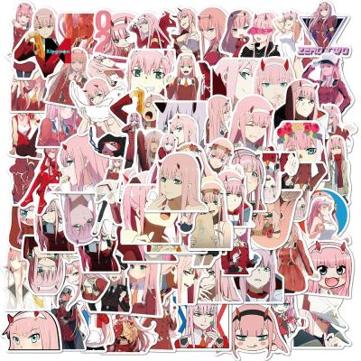 China Decorative Sticker 100 Pieces DARLING in the FRANXX Anime National Team Graffiti Stickers Suitcase Waterproof Stickers for sale