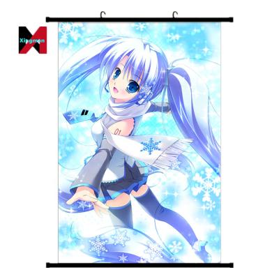 China Anime decorative miku Hatsune Cloth Scroll Cartoon Anime Posters Wall Hanging Painting Scrolls for sale