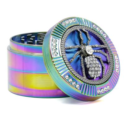 China Four Layers Colorful Frog Zinc Alloy Skull Diamond Ice Blue Dial 63MM Dial Smoke Grinder Smoke Grinder 01 for sale