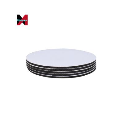 China Viable Blank White Sublimation Printing HOT SALE Customized Rubber Back With Black Round Coasters Slip-Resistant For Mug Coaster for sale