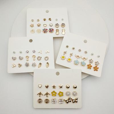 China FASHIONABLE quality 9 pairs set one week stud creative earrings set stylish fashion earrings for sale