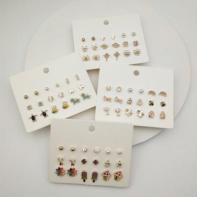 China 2020 New FASHIONABLE 9 Pairs Simple Cute Combinations Korean Earrings Jewelry Set Circles Earrings for sale