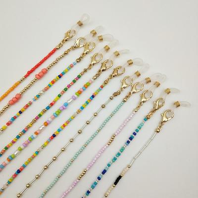 China Fashion Jewelry Quality Glass Stone Chain Personality Glass Stone Chain Fashionable Premium Macrame Chain for sale