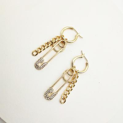 China 2021New Trendy Simple Unique Design Geometric Tassel Paper Clips Women Earings for sale