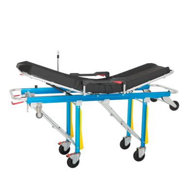 China Xiehe 1d1 Steel Aluminum Alloy Folded Accident Rescue Rescue Aluminum Folding Bed Stretcher for sale