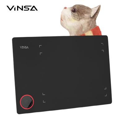 China VINSA T608 Tablet Dial Interactive Drawing Control With Passive Emr Stylus Graphics Tablet Drawing Pad With Digital Pen T608 for sale