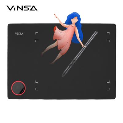 China VINSA T608 Graphic Tablet Drawing Pad With Digital Pen Dial Keys With Wireless Stylus Digital Tablet T608 for sale