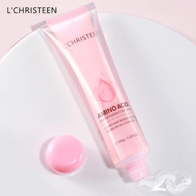 China L'CHRISTEEN 2020 Amino Acid Facial Massage Detergent Private Label Skin Face Wash Oily Deep Cleansing Tube for sale