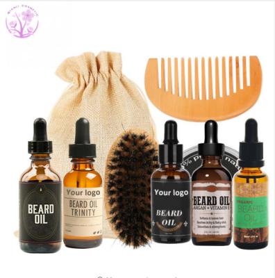 China China Bulk Men's Beard Care Oil Kit Private Label Antibacterial Natural Organic Essential Beard Growth Oil for sale