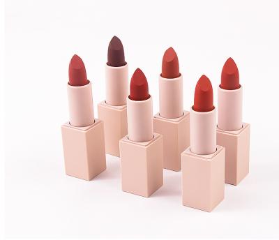 China 2020 Waterproof Hot Private Label Lip Makeup 6 Colors Matte Lippie Vegan Red Waterproof Lipstick for sale