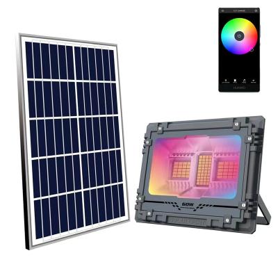 China Newest 100 Watt Smart Remote Control+ Smart Light RGB Led Flood Light Solar Music Flood Light Dimmable 60w-800w Waterproof Factory Price IP66 Two Year Warranty for sale