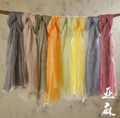 China 60x180cm Solid Colored Winter Spring Women's Plain Cotton Canvas Scarf Large Scarves Wraps Wholesales for sale