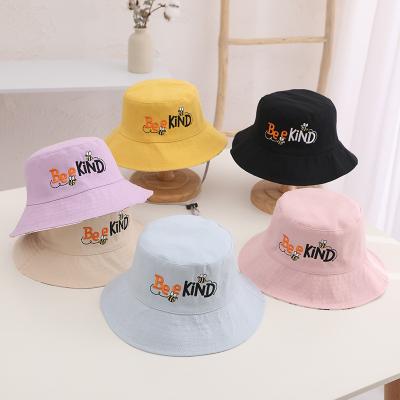 China Baby Boy Girl Casual Hat For Toddler Kids Children Cotton Bucket Fishing Sun Hat Cartoon Bee Fashion Children Soft Sun Hat for sale